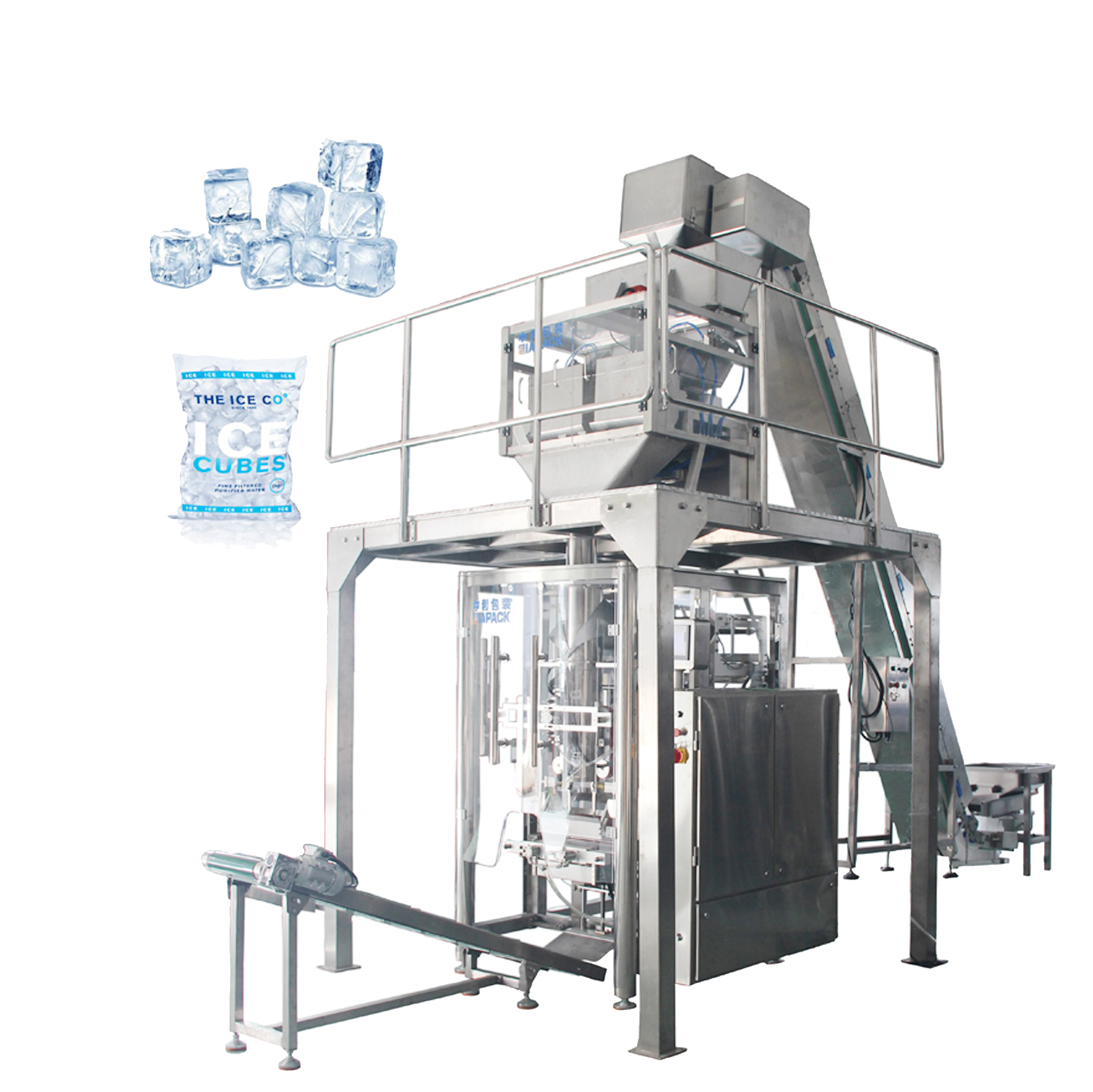 Automatic ice cube bag packaging machine